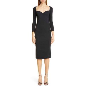 Chiara Boni La Petite Robe Nero Black Enya Sweetheart Dress Size 38/ 6 US